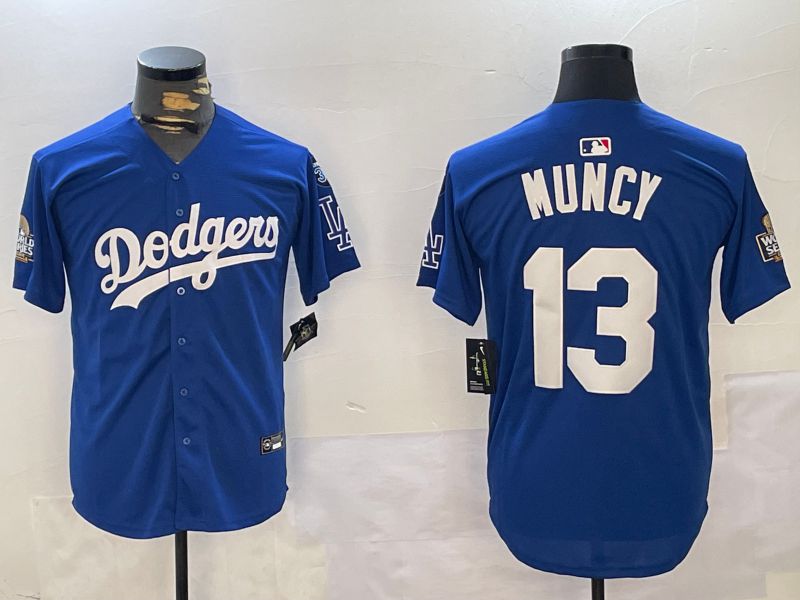 Men Los Angeles Dodgers #13 Muncy Blue Game 2024 Nike MLB Jersey style 11204->los angeles dodgers->MLB Jersey